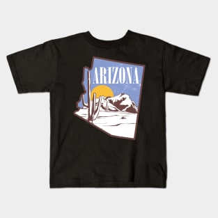 State of Arizona Desert Landscape Kids T-Shirt